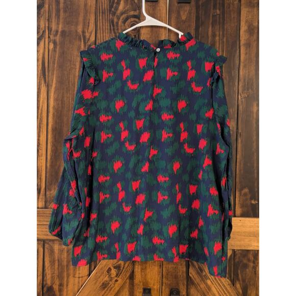 MICHELLE MCDOWELL multicolor womens blouse top size large in GUC - Picture 2 of 7